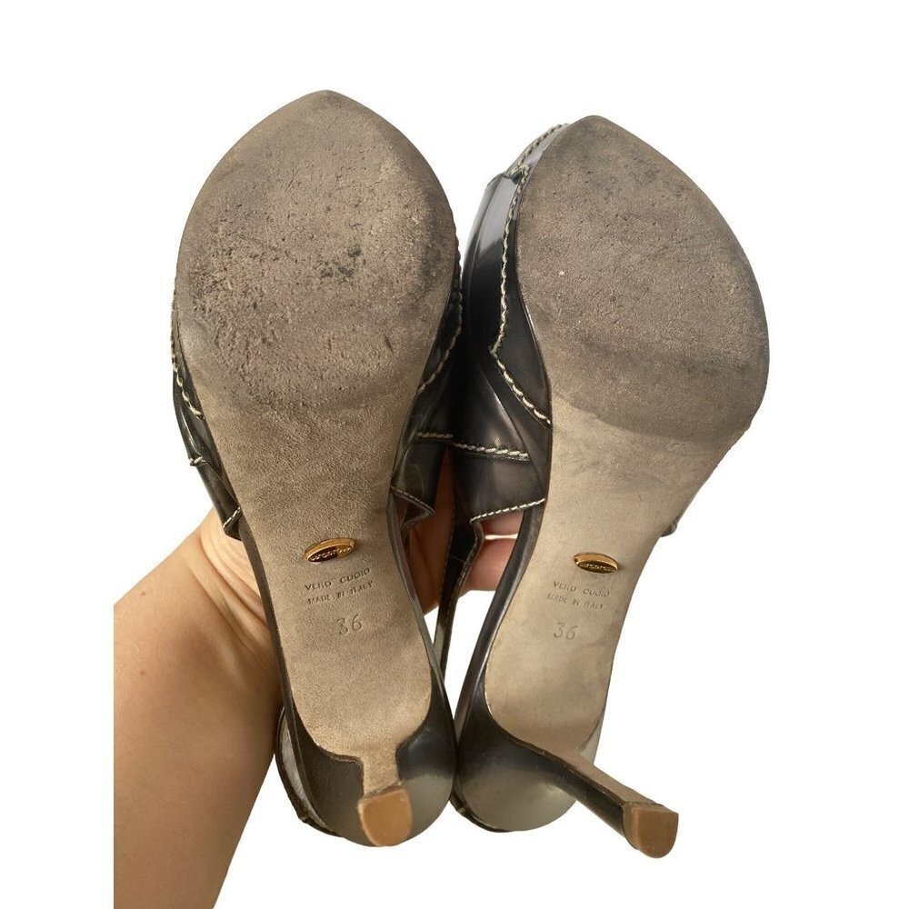 Sergio Rossi  sling‎ back peep toes stilettos shoes Women 36 - Picture 9 of 12